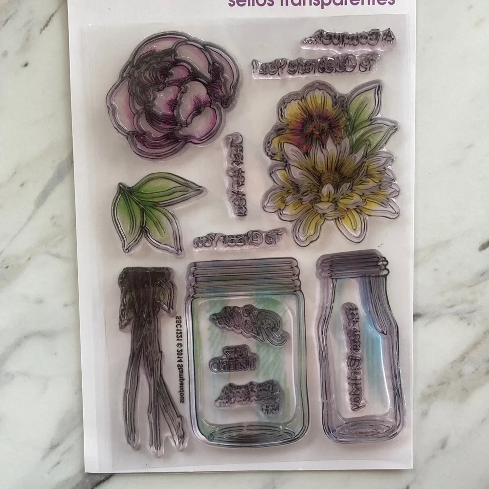Stampendous Bouquet Mason Jar Stamps